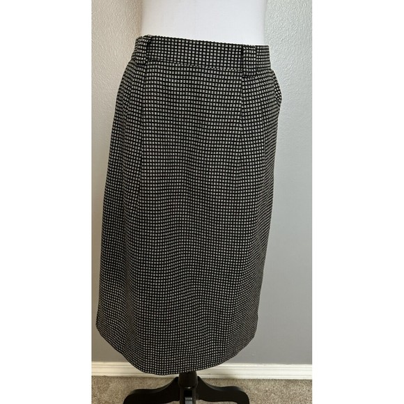 REQUIREMENTS Wool Blend Check Skirt Suit Set Blazer 11/12 Skirt 9/10 Work Outfit - Picture 4 of 9